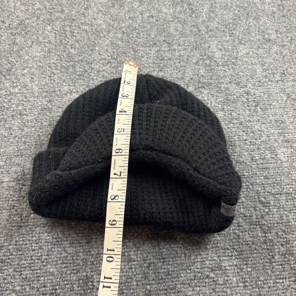 THE NORTH FACE Mens Black Knit Brimmed Beanie Winter Cap One Size fits most - Picture 8 of 10